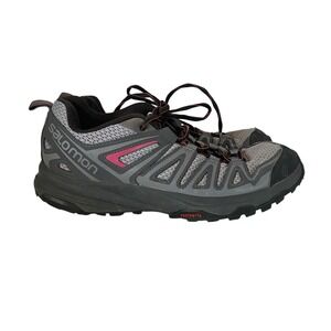 Salomon X Crest Black Grey Men US 10 UK 8.5 Athletic Trail Running Hiking Shoes